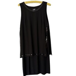 Black Sleeveless Tiered  Cocktail Party Evening Out Dress MSK Sz 6